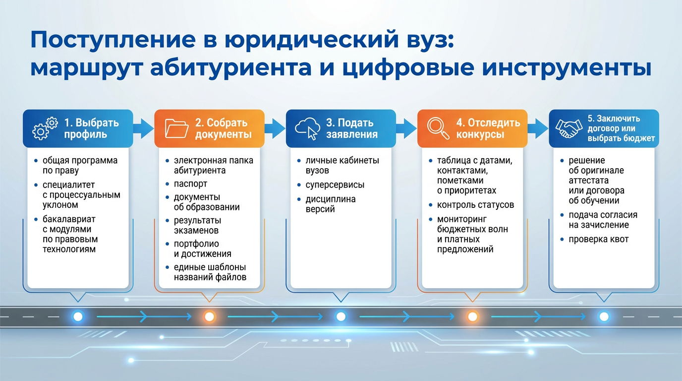 Поступление в юридический ВУЗ для абитуриента